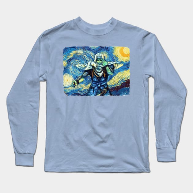 Piccolo Classic DBZ Van Gogh Style Long Sleeve T-Shirt by todos